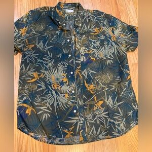 Gap Men’s Camo Poplin Hawaiian Short Sleeve Shirt Slim Fit XL 2020 Like New